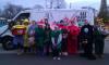 Becoming Curious George for the Naperville holiday parade.